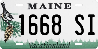 ME license plate 1668SI