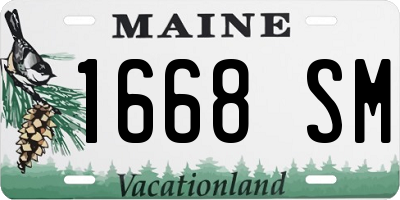 ME license plate 1668SM