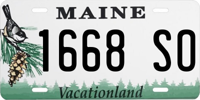 ME license plate 1668SO