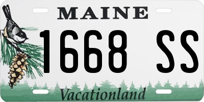 ME license plate 1668SS