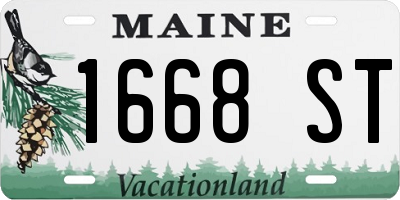 ME license plate 1668ST