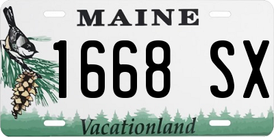 ME license plate 1668SX