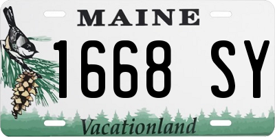ME license plate 1668SY