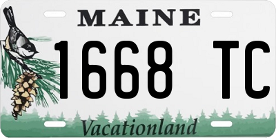 ME license plate 1668TC
