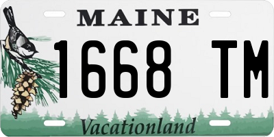 ME license plate 1668TM