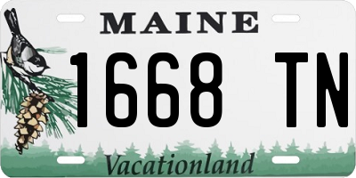 ME license plate 1668TN