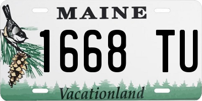 ME license plate 1668TU