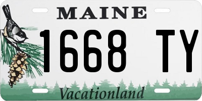 ME license plate 1668TY