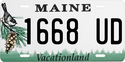 ME license plate 1668UD