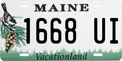 ME license plate 1668UI