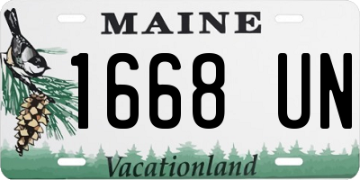 ME license plate 1668UN
