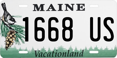 ME license plate 1668US