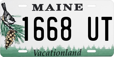 ME license plate 1668UT