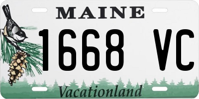 ME license plate 1668VC