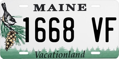 ME license plate 1668VF