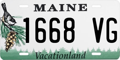 ME license plate 1668VG