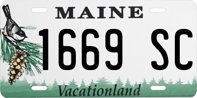 ME license plate 1669SC