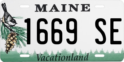 ME license plate 1669SE