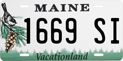 ME license plate 1669SI