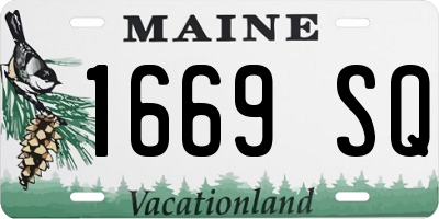 ME license plate 1669SQ