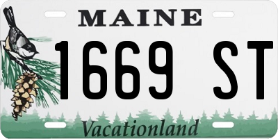 ME license plate 1669ST