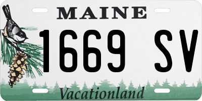 ME license plate 1669SV
