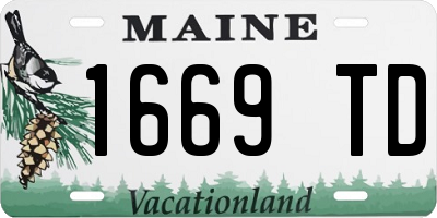 ME license plate 1669TD