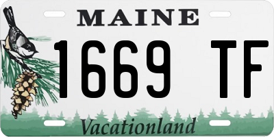 ME license plate 1669TF