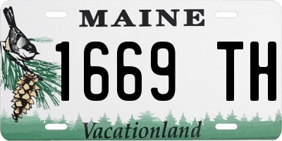 ME license plate 1669TH
