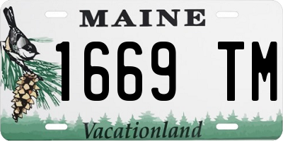 ME license plate 1669TM