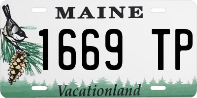 ME license plate 1669TP