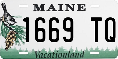 ME license plate 1669TQ