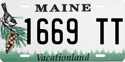 ME license plate 1669TT