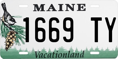 ME license plate 1669TY