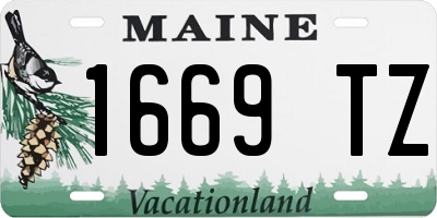 ME license plate 1669TZ