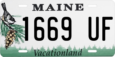 ME license plate 1669UF