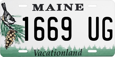 ME license plate 1669UG