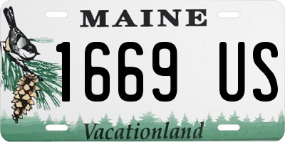 ME license plate 1669US