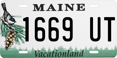 ME license plate 1669UT