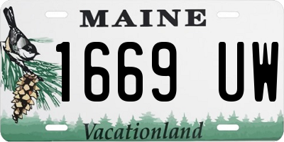 ME license plate 1669UW