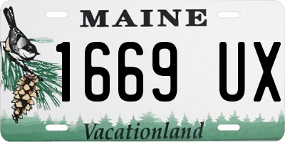 ME license plate 1669UX