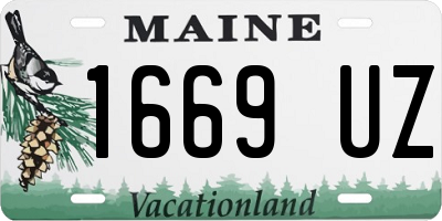 ME license plate 1669UZ