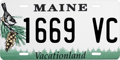 ME license plate 1669VC