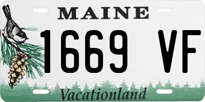 ME license plate 1669VF