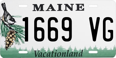 ME license plate 1669VG