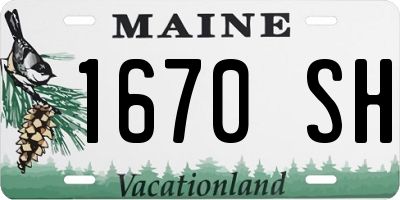 ME license plate 1670SH