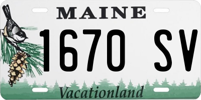 ME license plate 1670SV
