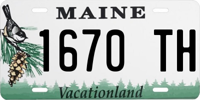 ME license plate 1670TH