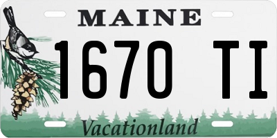 ME license plate 1670TI