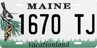 ME license plate 1670TJ